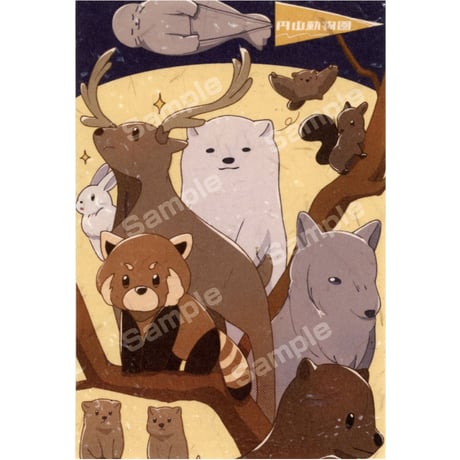 さっぽろ円山動物園ポストカード展2023　37わの作品