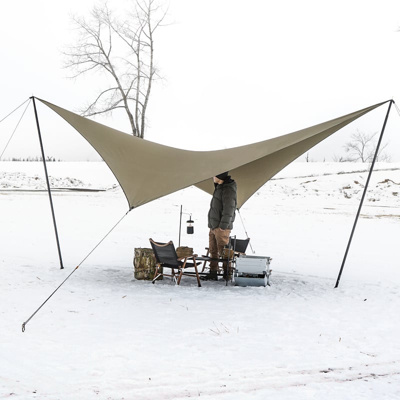 テーロタープ Telo タープ 黒 収納袋付き ガイロープ付き テーロタープ