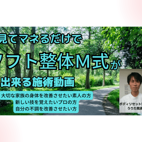 ソフト整体（完全版）施術動画＋施術教科書（PDF）