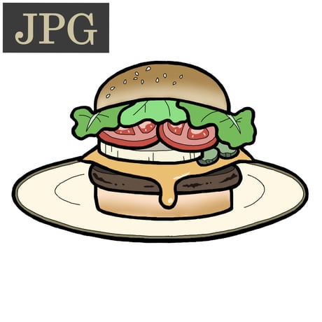 ◆ハンバーガー◆　【白背景jpg】