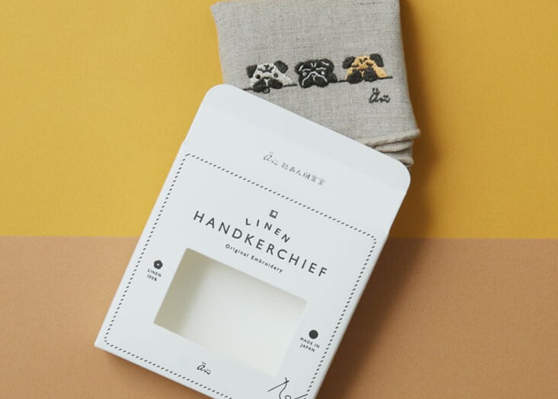 CK様パグちゃんパネル【ハンカチリクエスト受付】 黒パグ】ハンカチタオルラッピング対応プレゼントにも♪ その他