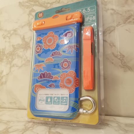 防水スマホケース　ブルー