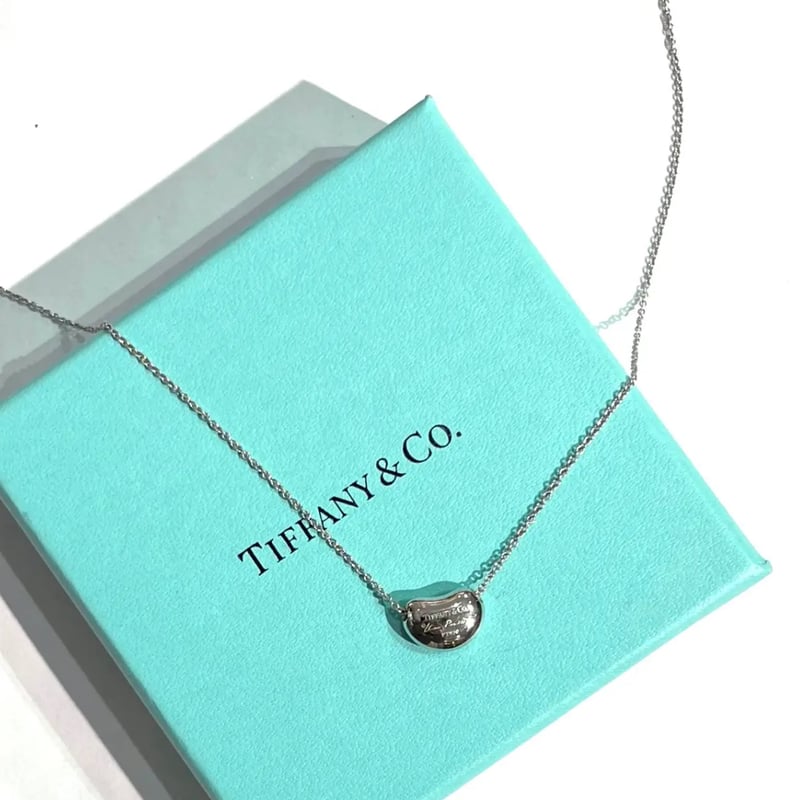 TIFFANY&CO.】2047 ミニビーン ネックレス／Elsa Peretti／シルバ