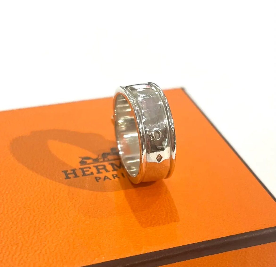 HERMES(エルメス) シルバー925リング 10号 HERMÈS】エルメス K18YG×SV925 コンビネーションリング 10号シルバー92