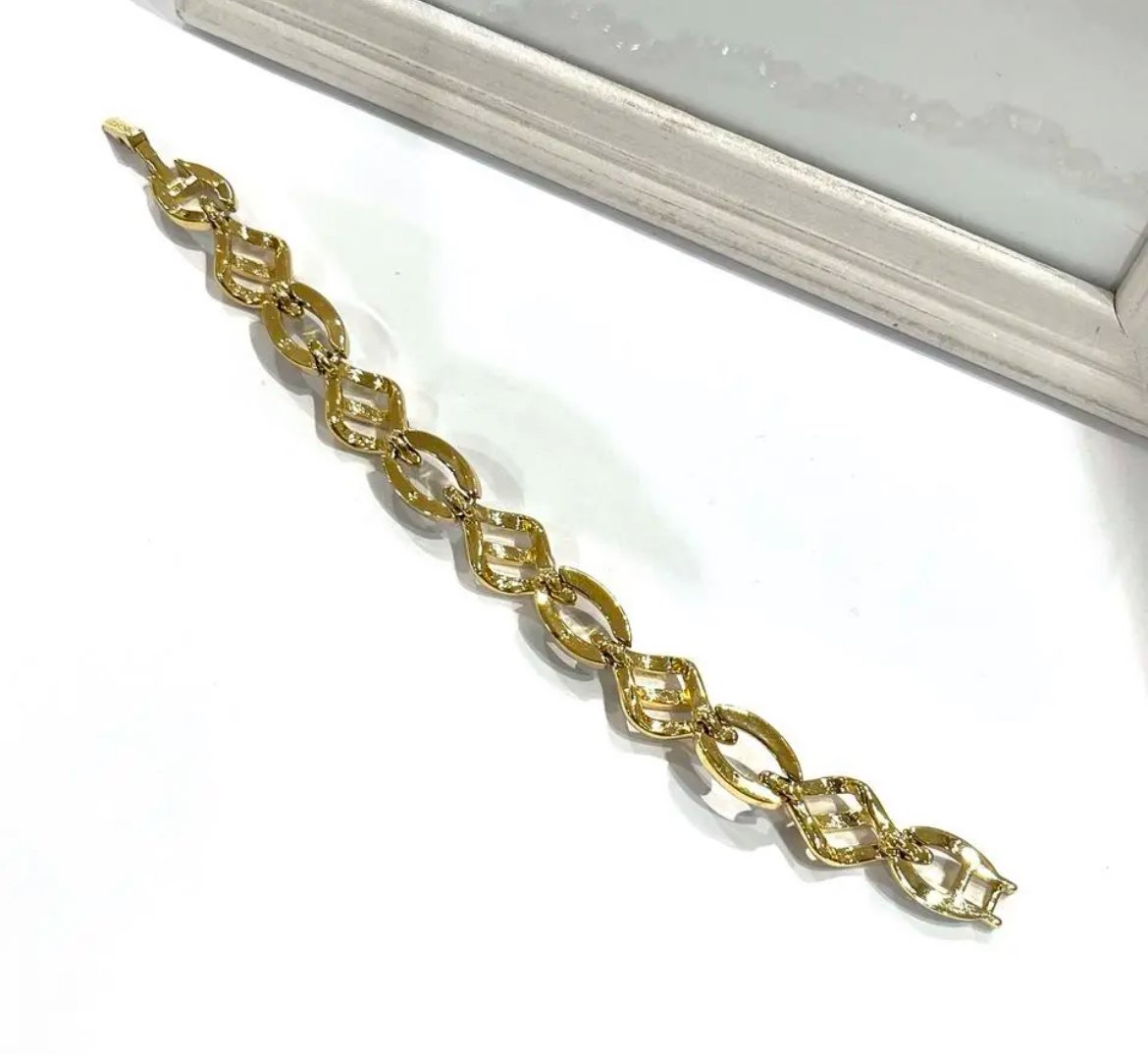 ◆ 値下げ‼️新品‼️ドイツ製ニナリッチヴィンテージゴールドレスレット喜平デザイン◆ フランスの名門。1801 NINA RICCI ニナリッチ ヴィンテージ