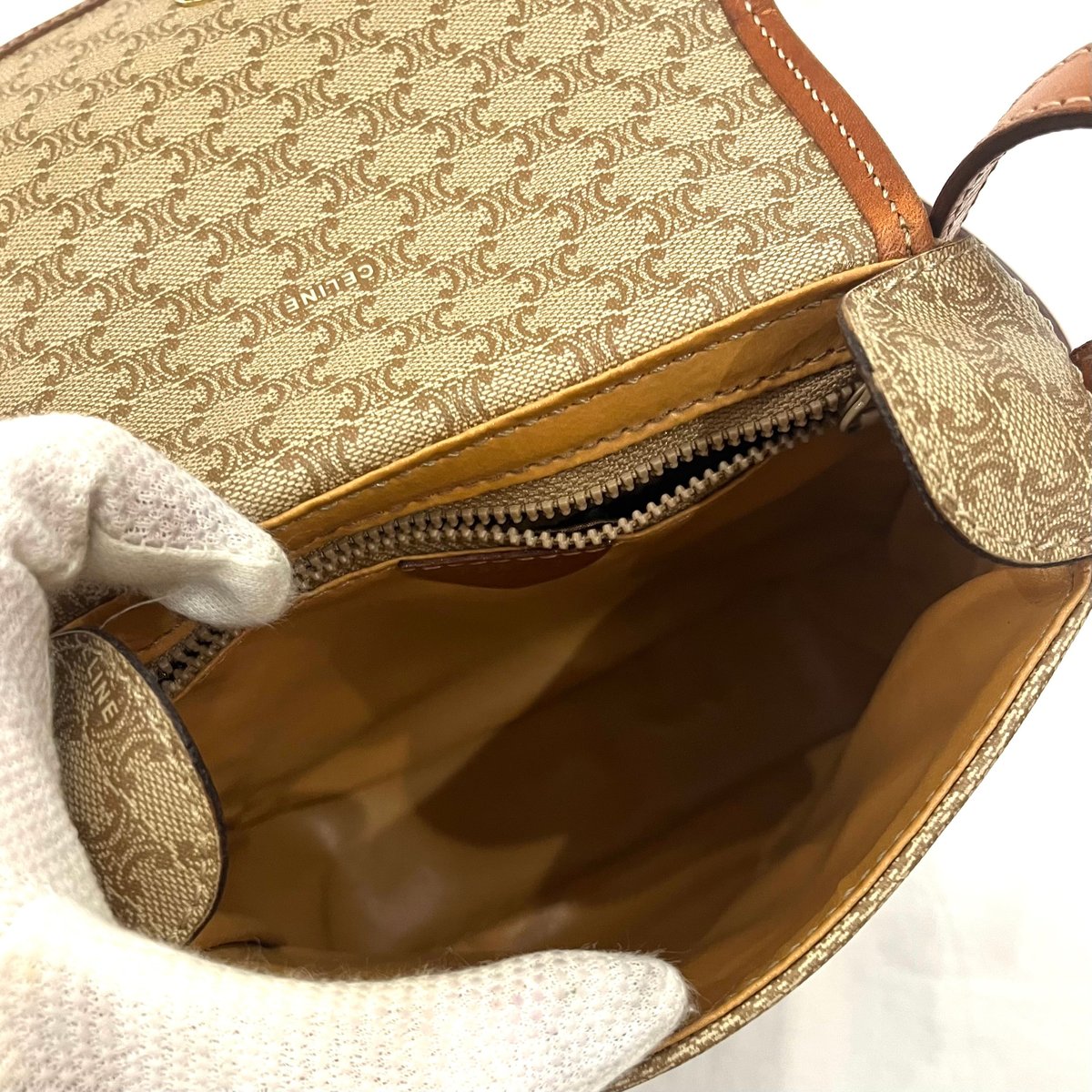 CELINE/セリーヌ】1863 マカダム柄 ショルダーバッグ ベージュ 