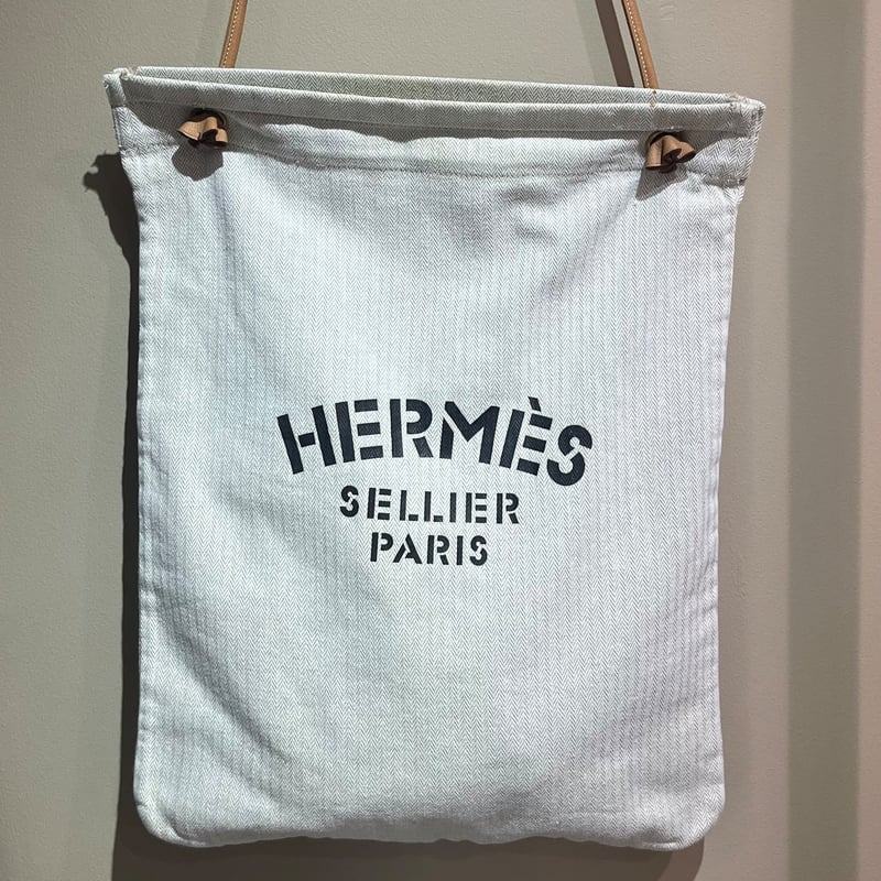 1744 HERMÈS エルメス アリーヌ GM キャンバスショルダーバッグ ロゴ