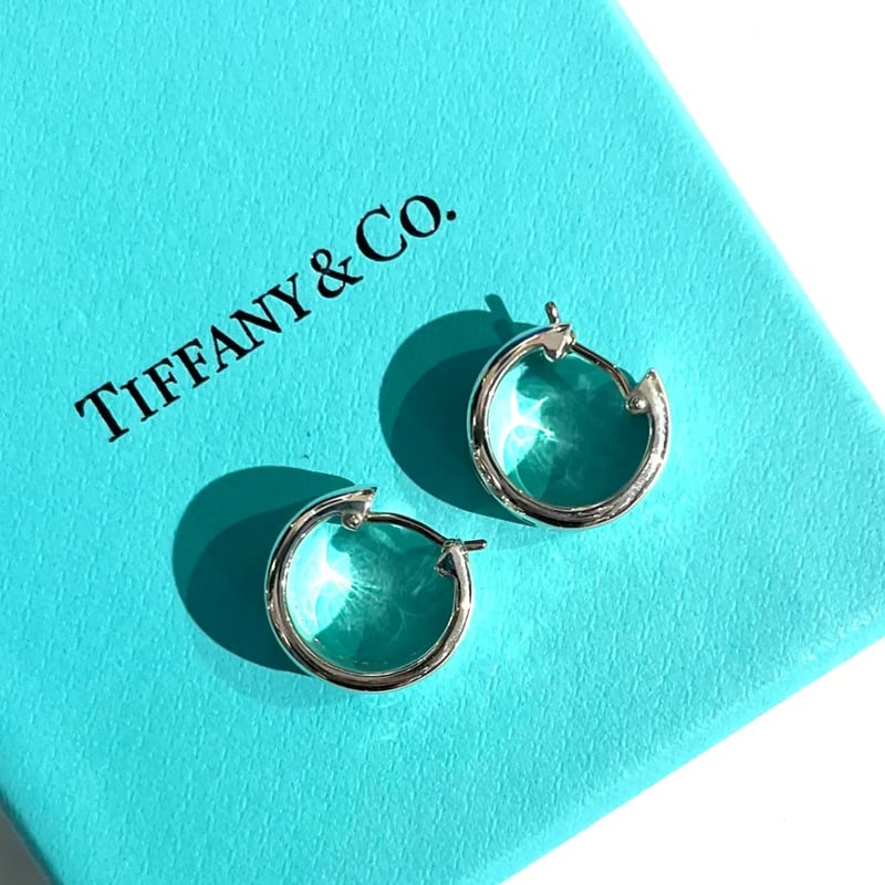 TIFFANY&CO.】1884 アトラス フープピアス／シルバー925／ローマ数字