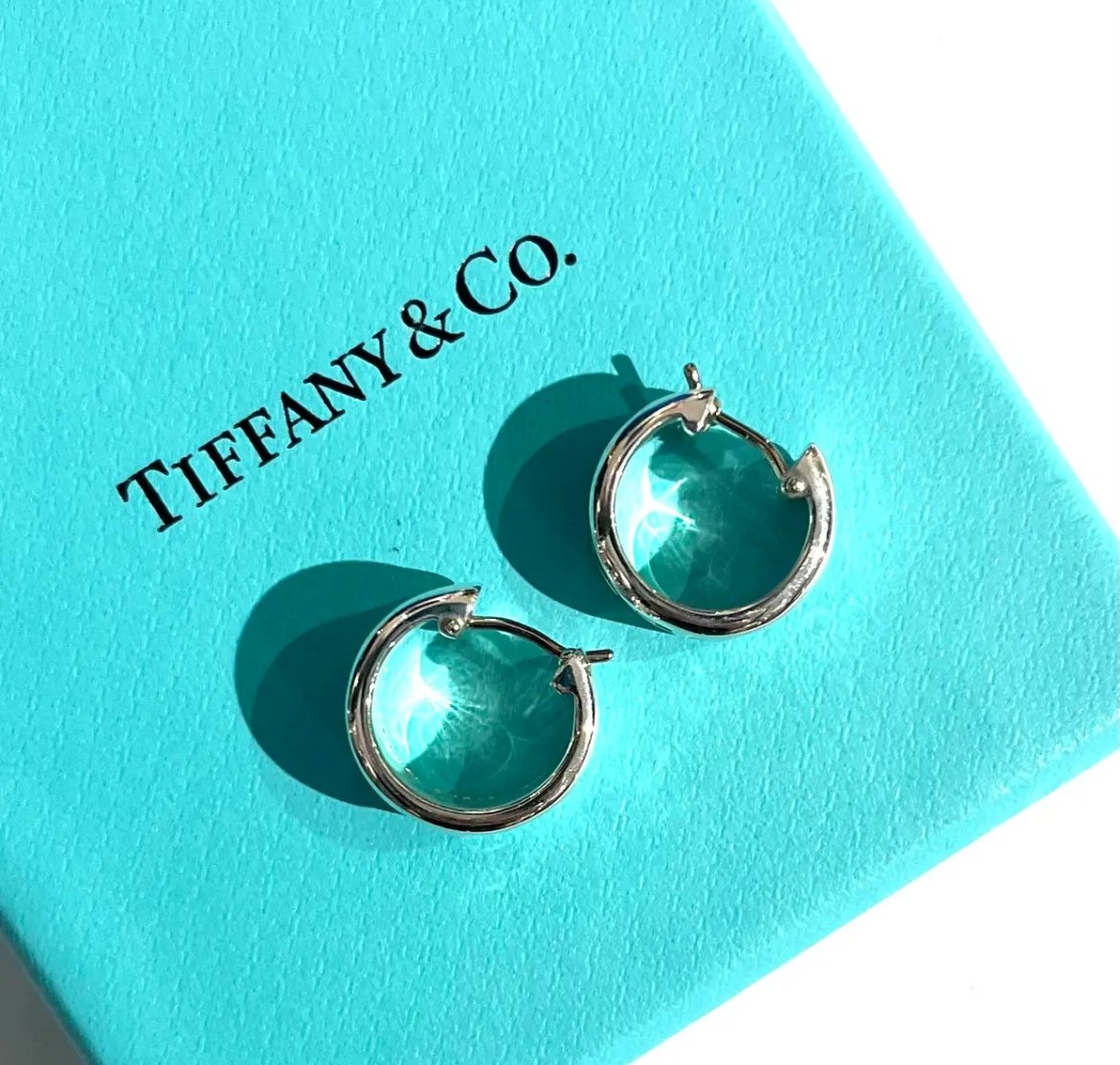 TIFFANY&CO.】1884 アトラス フープピアス／シルバー925／ローマ数字