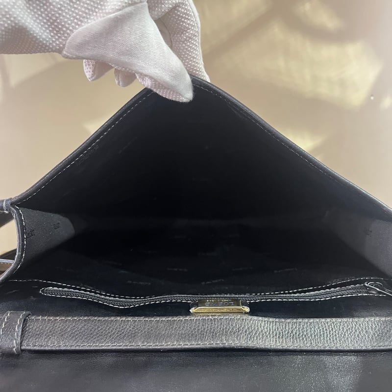 LOEWE ロエベ】ヴィンテージ 型押し本革レザー ショルダーバッグ