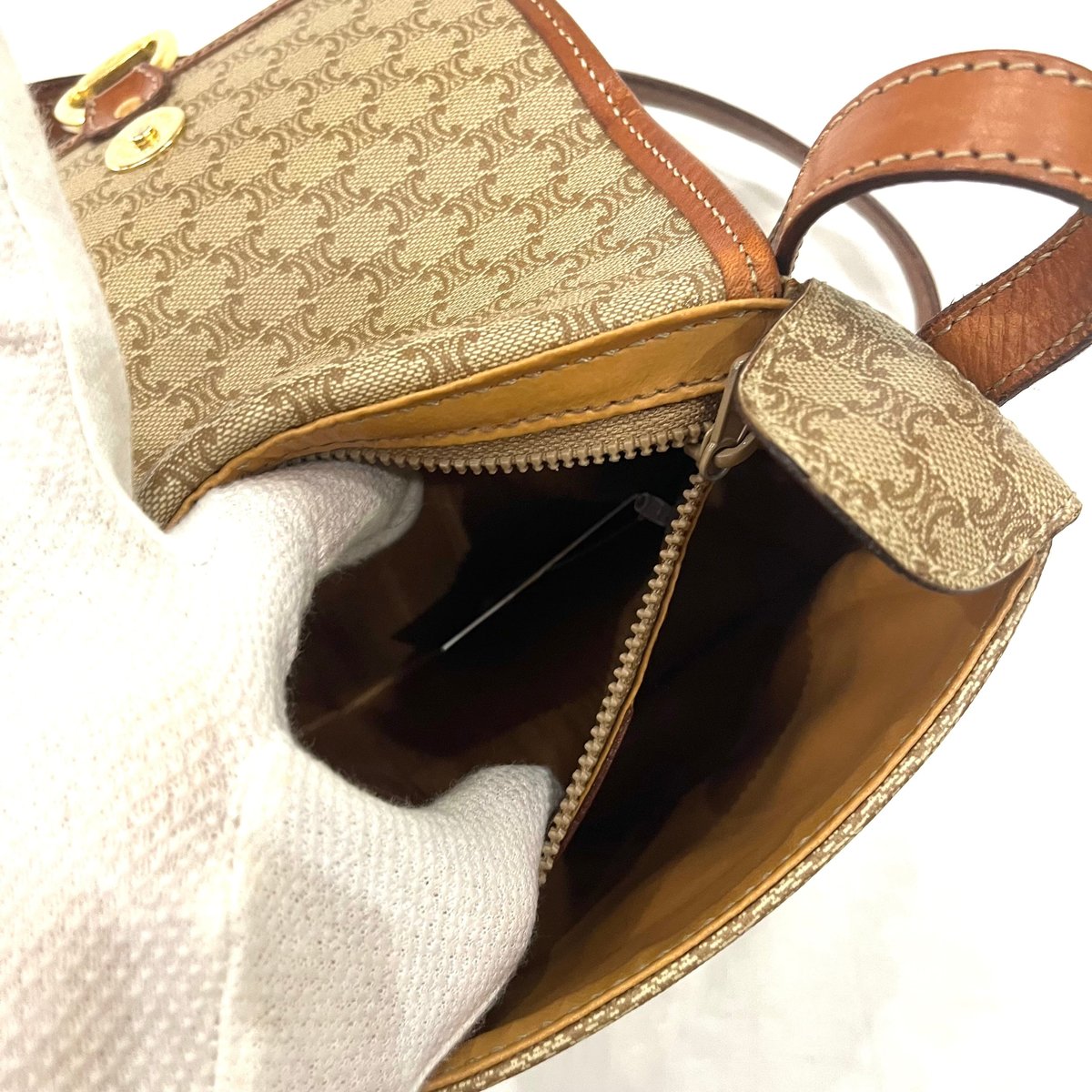 CELINE/セリーヌ】1863 マカダム柄 ショルダーバッグ ベージュ 