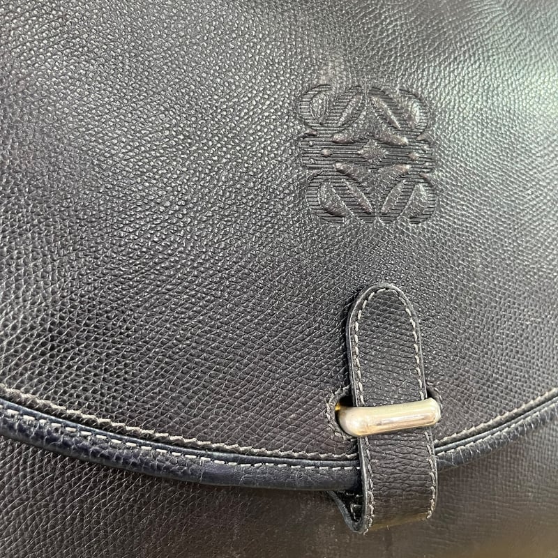 LOEWE ロエベ】ヴィンテージ 型押し本革レザー ショルダーバッグ
