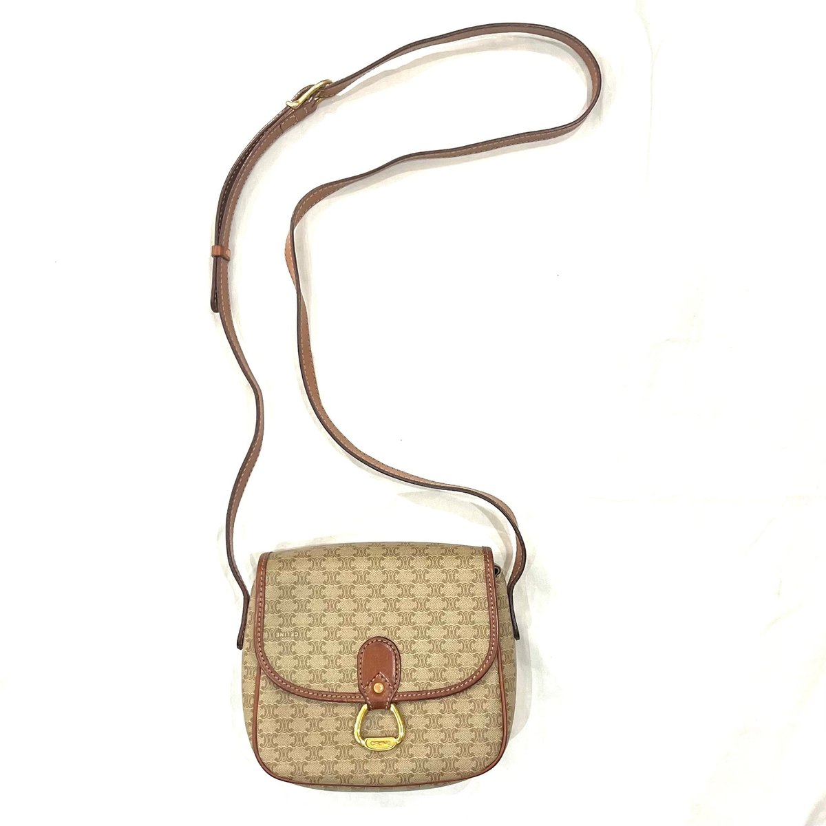 CELINE/セリーヌ】1863 マカダム柄 ショルダーバッグ ベージュ 