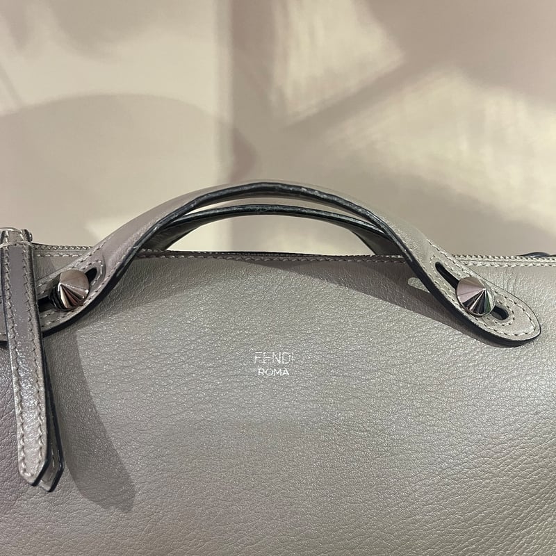FENDI バイザウェイ　グレージュ　ボストン　ショルダーバッグ FENDI フェンディ】3way バイザウェイレザー29cmミニボストンバッグ
