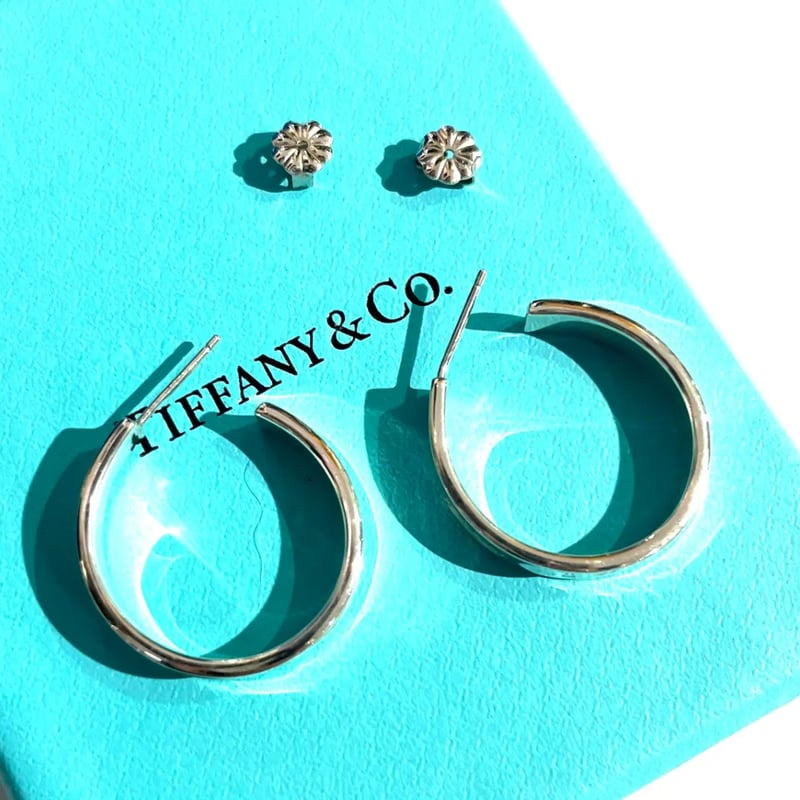 TIFFANY&CO.】1889 ナロー フープピアス／シルバー925／ヴィンテージ
