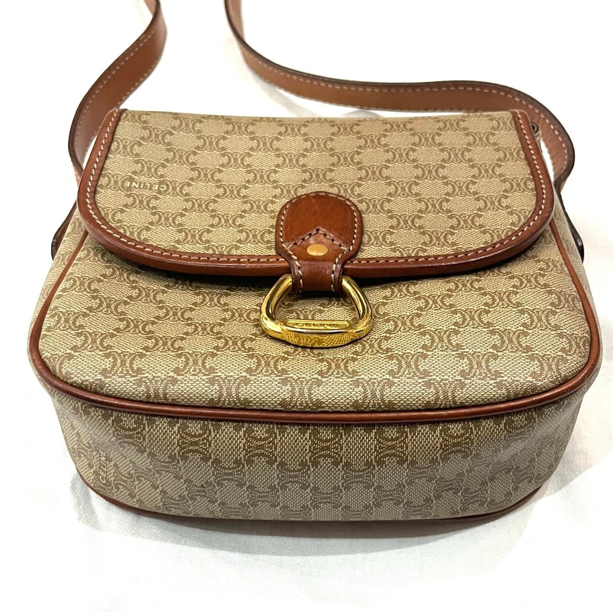 ⭐CELINE⭐ セリーヌ ショルダーバッグ マカダム柄 ブラウン×ベージュ 