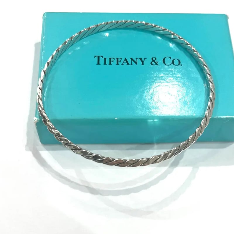 本物美品■ティファニー■ツイスト バングル ブレスレット/スターリンシルバー TIFFANY&Co. 新品同様 ティファニー ツイスト バングル ブレスレット