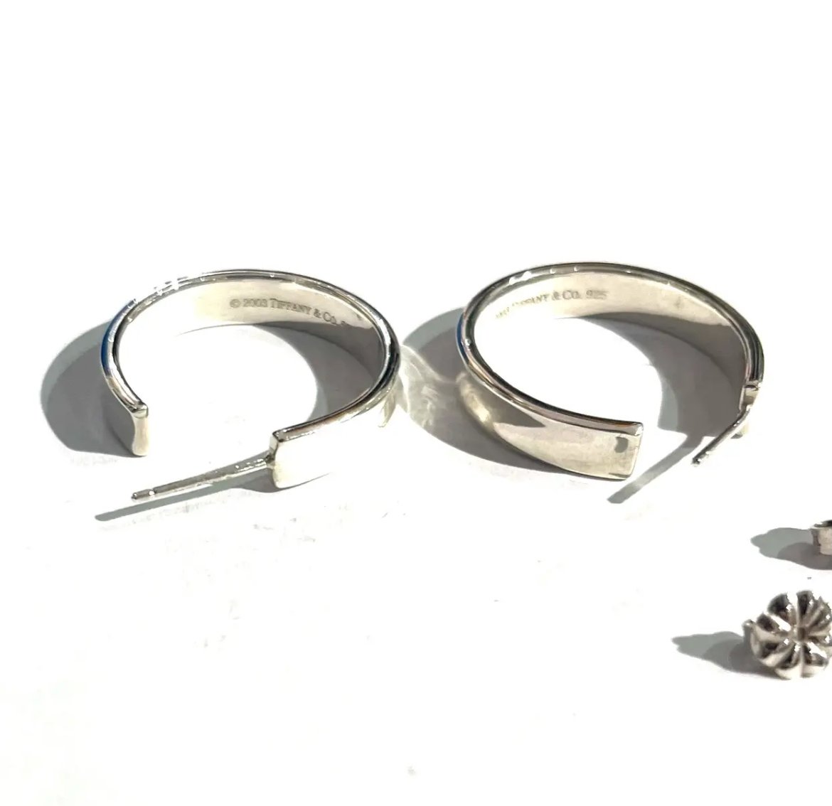 TIFFANY&CO.】1889 ナロー フープピアス／シルバー925