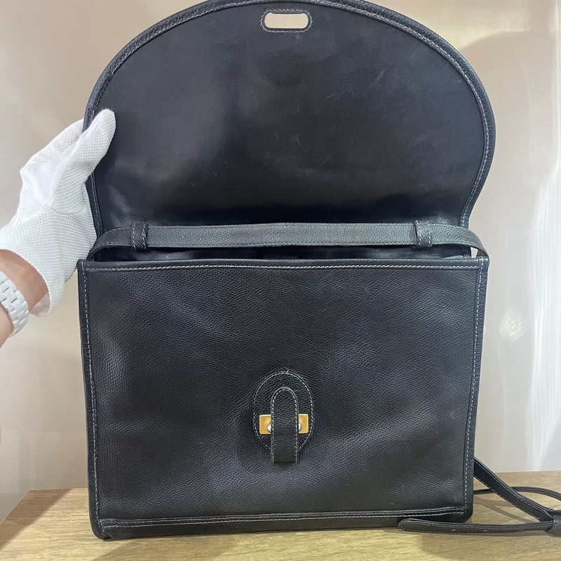 LOEWE ロエベ】ヴィンテージ 型押し本革レザー ショルダーバッグ