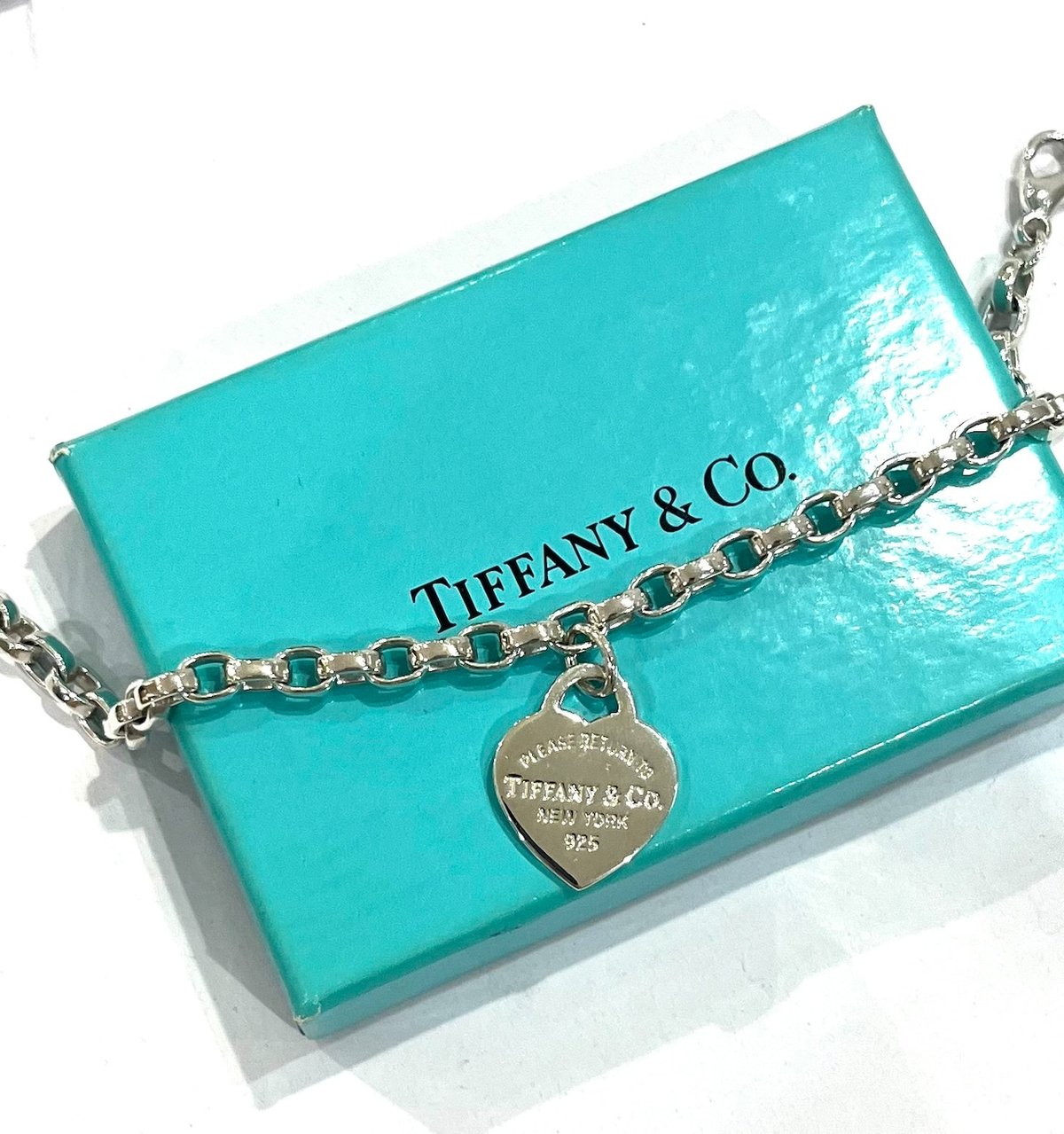 レアVintage Return to Tiffany ハートバングル 925 Tiffany & Co.／Please Return to Tiffany & Co. Ne