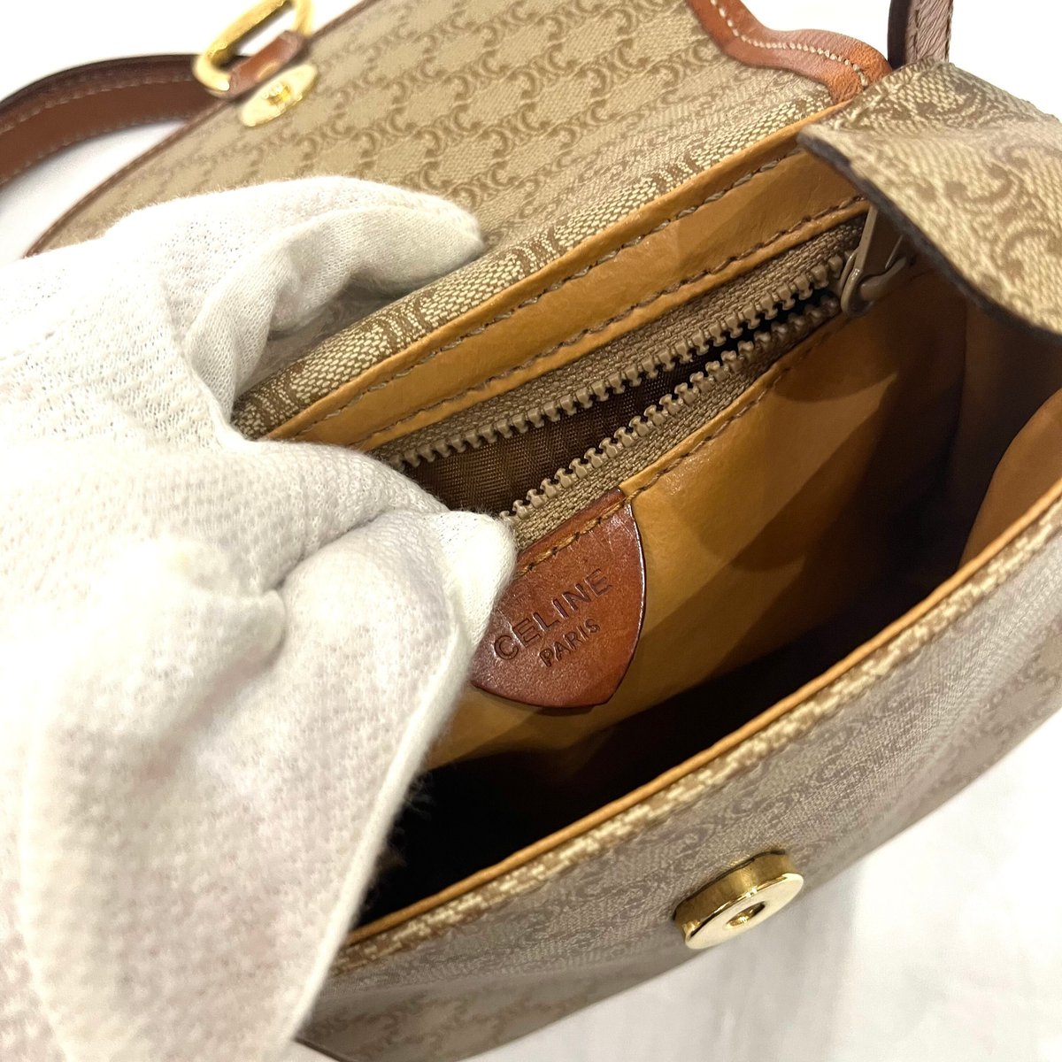 CELINE/セリーヌ】1863 マカダム柄 ショルダーバッグ ベージュ 