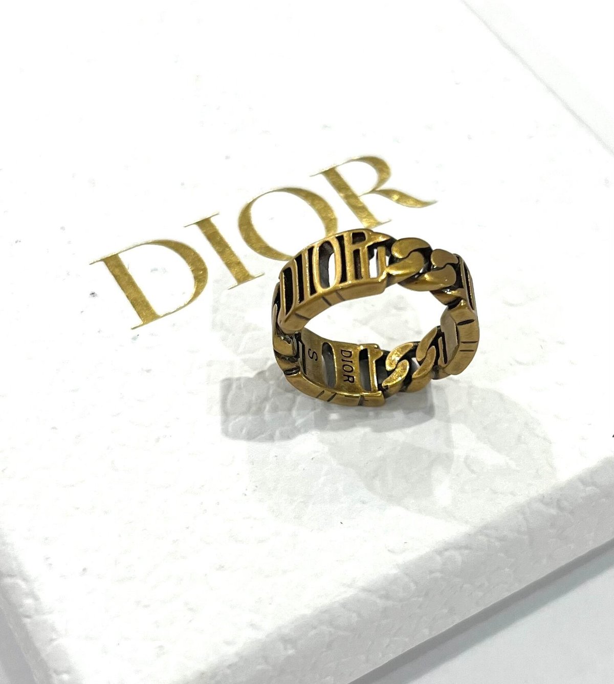 DIOR 指輪　M Christian Dior 【DIOR／ディオール】リング（11号）アンティーク加工M