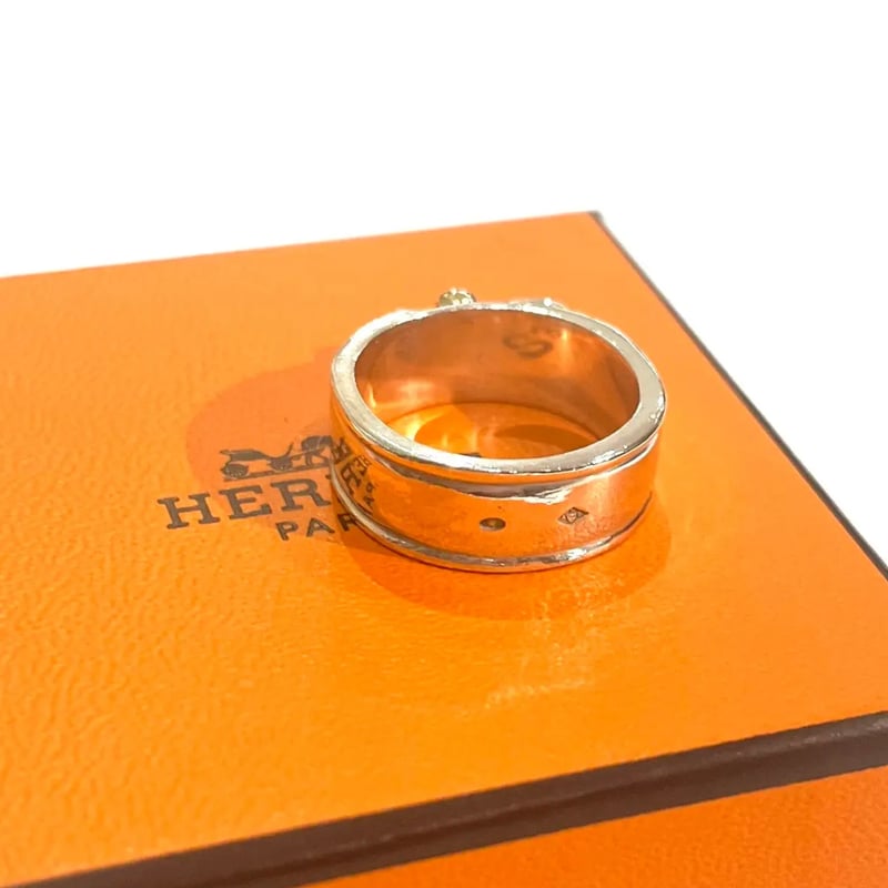 HERMÈS】エルメス K18YG×SV925 コンビネーションリング 10号シルバー92