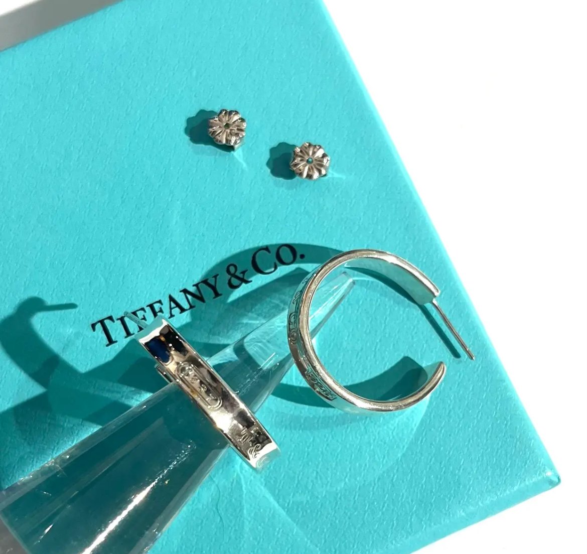 TIFFANY&CO.】1889 ナロー フープピアス／シルバー925／ヴィンテージ