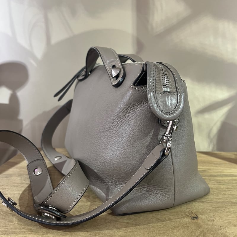 FENDI バイザウェイ　グレージュ　ボストン　ショルダーバッグ FENDI フェンディ】3way バイザウェイレザー29cmミニボストンバッグ