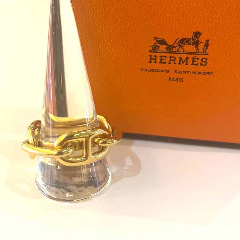 1535 HERMES VINTAGE シェーヌダンクルスカーフリング リング 指輪