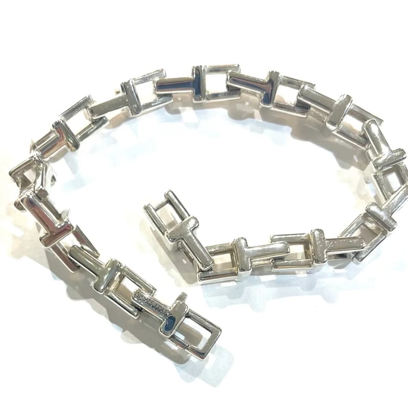 希少　スターナイツ　8リンク　Tバー　ブレスレット　シルバー925 8.5mm Tバーチェーンブレスレット シルバー925 アクセサリー