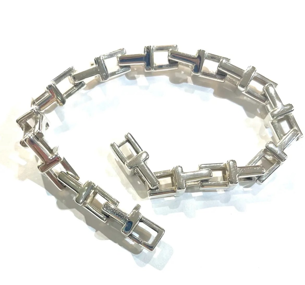 c*★様 【美品】ティファニー TIFFANY&Co. ブレスレット 希少 レア 激レア【TIFFANY&CO. 】2161 重厚感Tモチーフ リンクシルバー