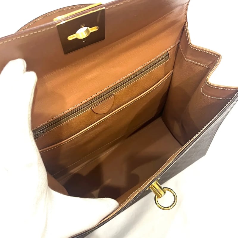 VINTAGE 【CELINE 】マカダム2wayチェーン金具モチーフトリオンフ