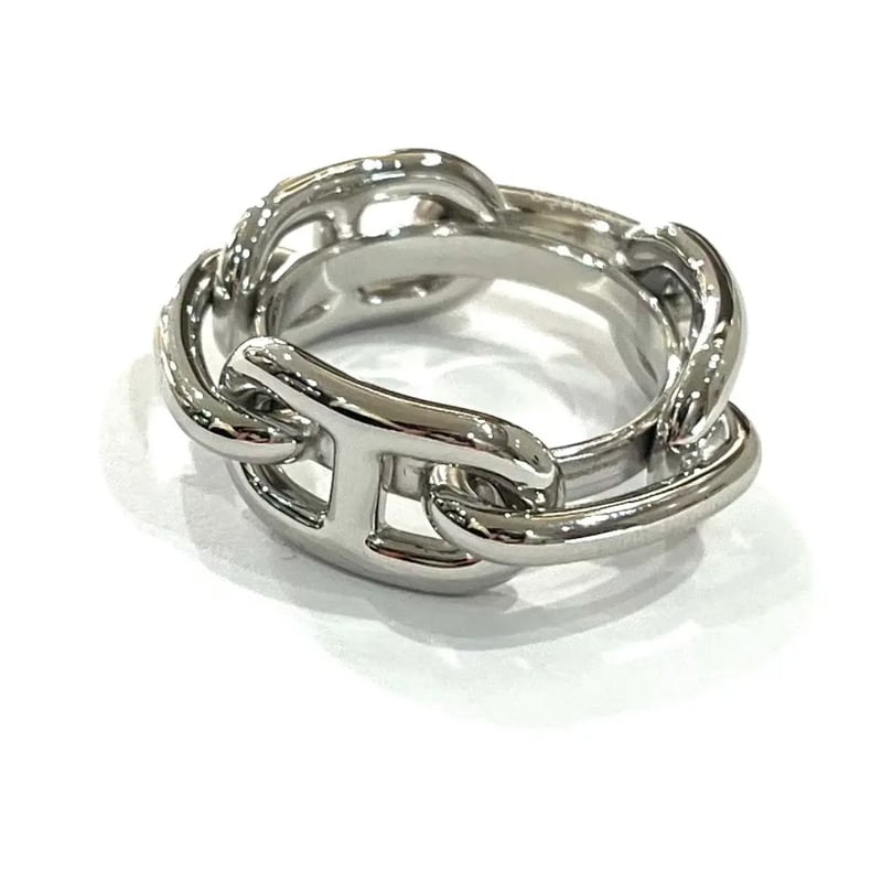 HERMES シルバー925 シェーヌダンクル スカーフリング 美品 再入荷【HERMES 】HERMES スイス製 スカーフリングVINTAGE