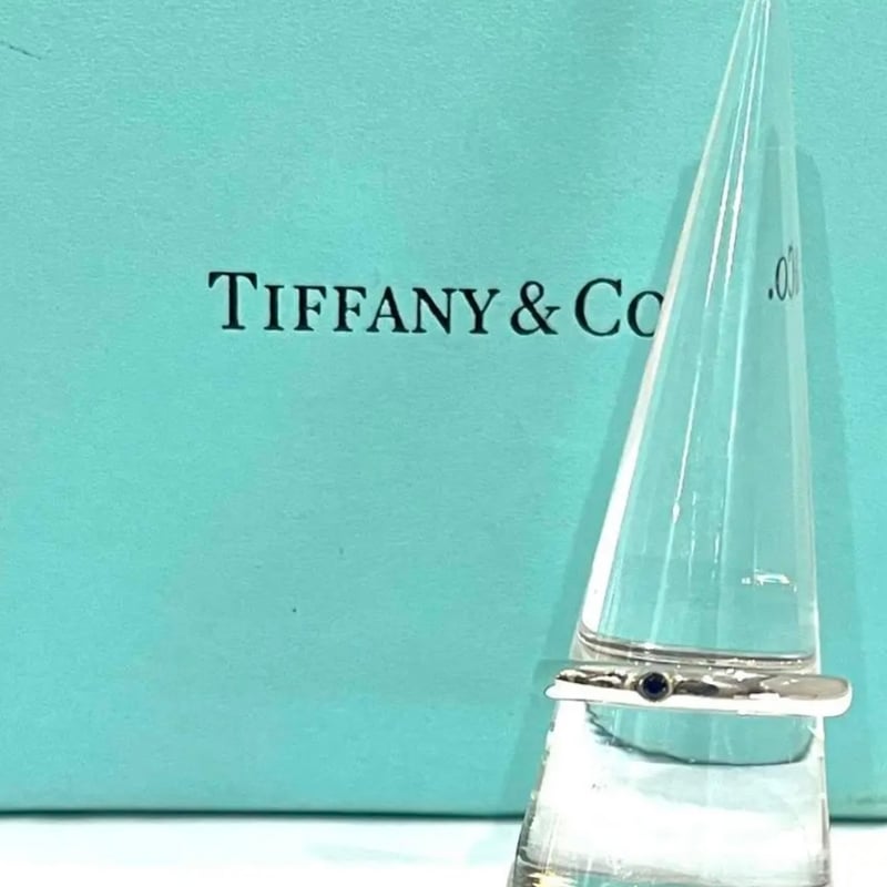 SALE煌めく一粒サファイア1757輝くTIFFANY＆CO ティファニー