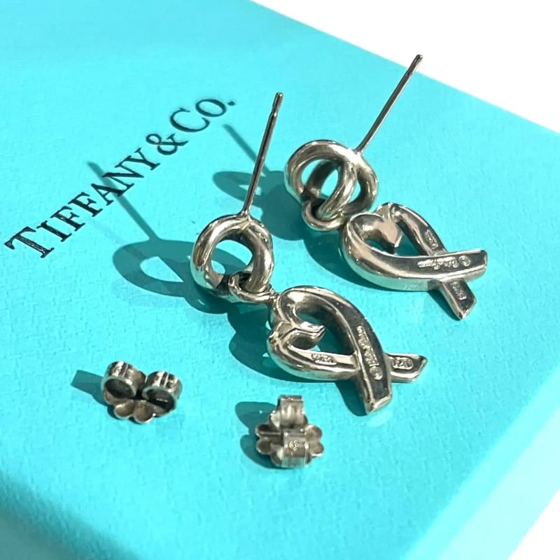 TIFFANY&CO.】1890 スイングラビングハート ピアス／シルバー925