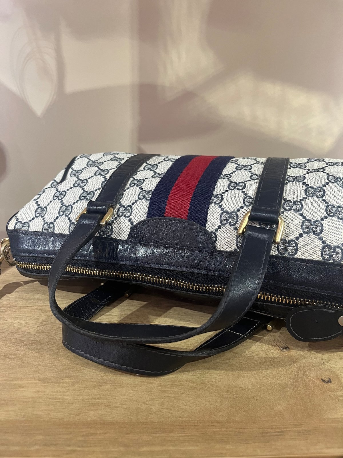 OLD GUCCI シェリーラインヴィンテージ シェリーライン 2WAYボストン