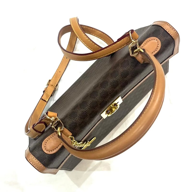 VINTAGE 【CELINE 】マカダム2wayチェーン金具モチーフトリオンフ VINTAGE 【CELINE 】マカダム2wayチェーン金具モチーフトリオンフ