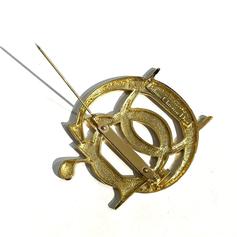 Christian Dior】 1903VINTAGE ロゴブローチクリスチャンディオール