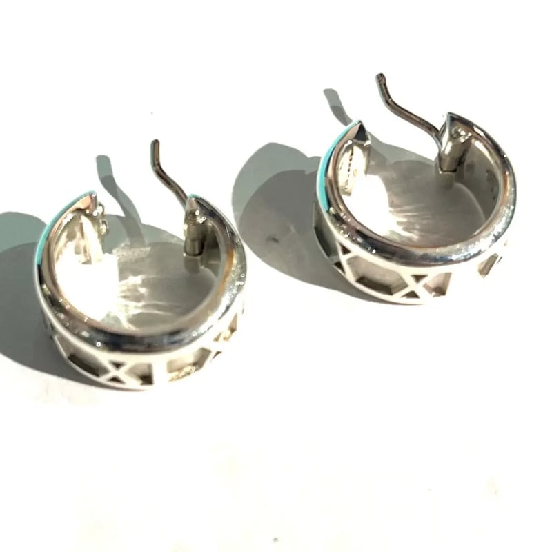 Tiffany & Co. アトラス　シルバーピアス　片方のみ TIFFANY&CO.】1884 アトラス フープピアス／シルバー925／ローマ数字