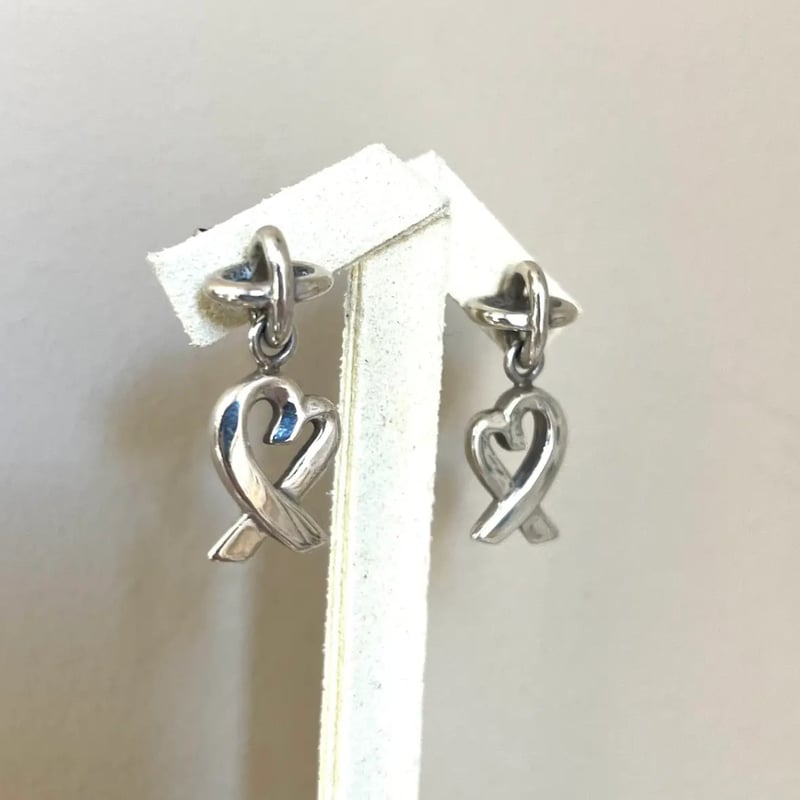 TIFFANY&CO.】1890 スイングラビングハート ピアス／シルバー925