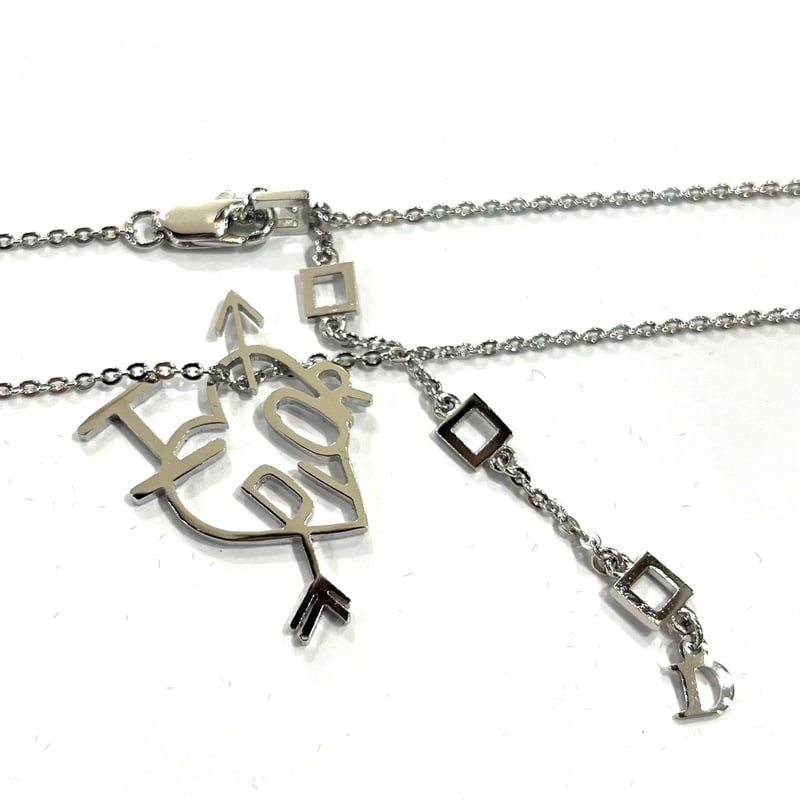 Christian Dior I LOVE DIOR ハート＆アロー ロゴネックレス シルバー