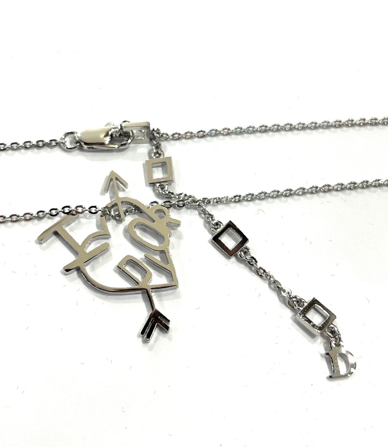 Christian Dior I LOVE DIOR ハート＆アロー ロゴネックレス シルバー