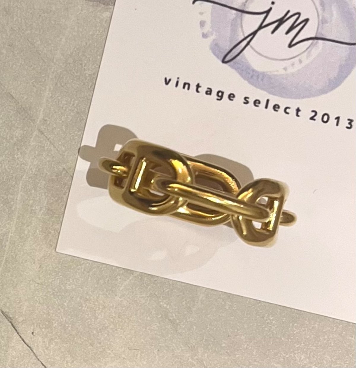 1535 HERMES VINTAGE シェーヌダンクルスカーフリング リング 指輪