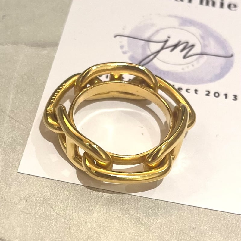 1535 HERMES VINTAGE シェーヌダンクルスカーフリング リング 指輪