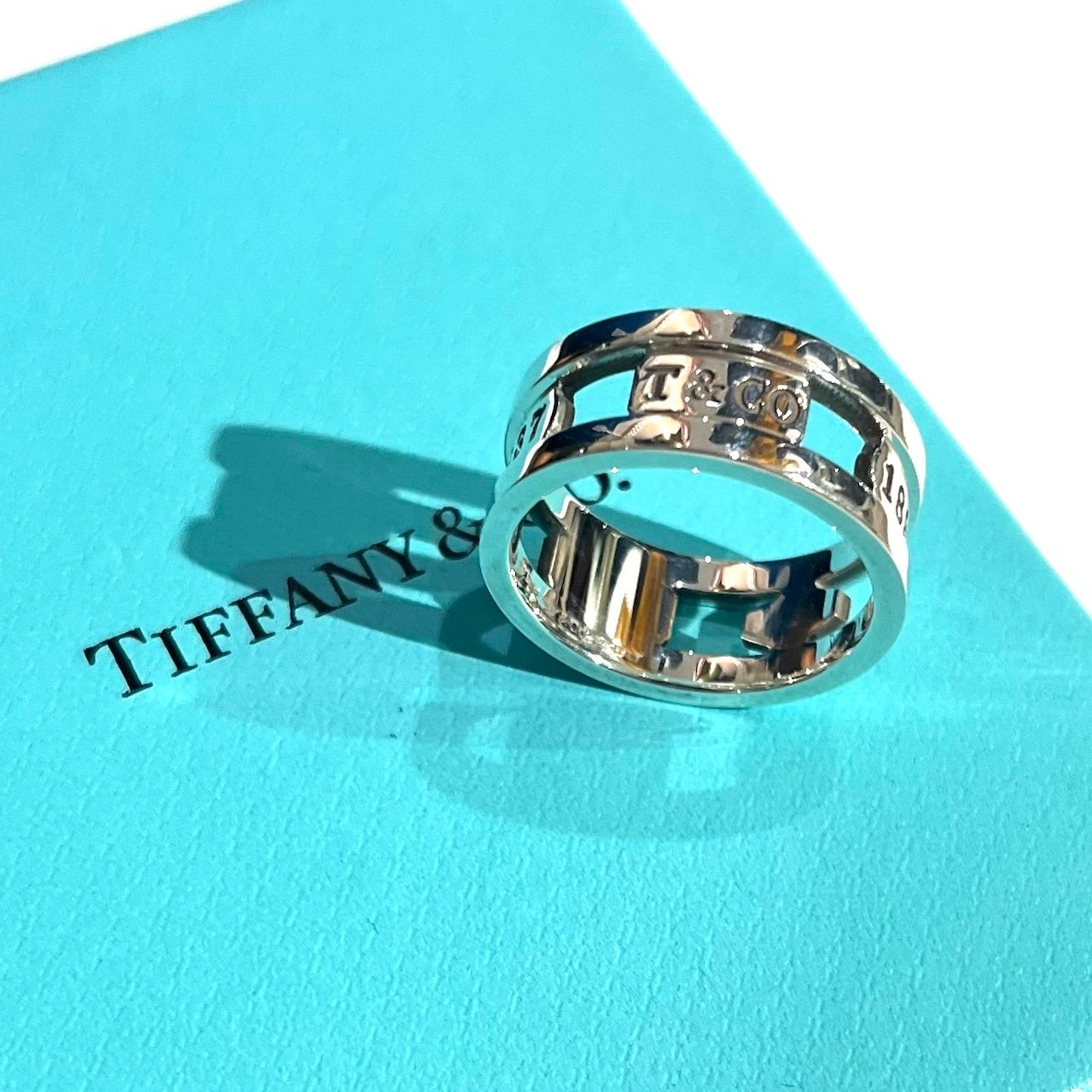 【mas11プロフ必】ティファニー 1837 ミディアム リング 19号 TIFFANY&CO.】1891 ティファニー1837カットアウトリング 19号／幅1cm／