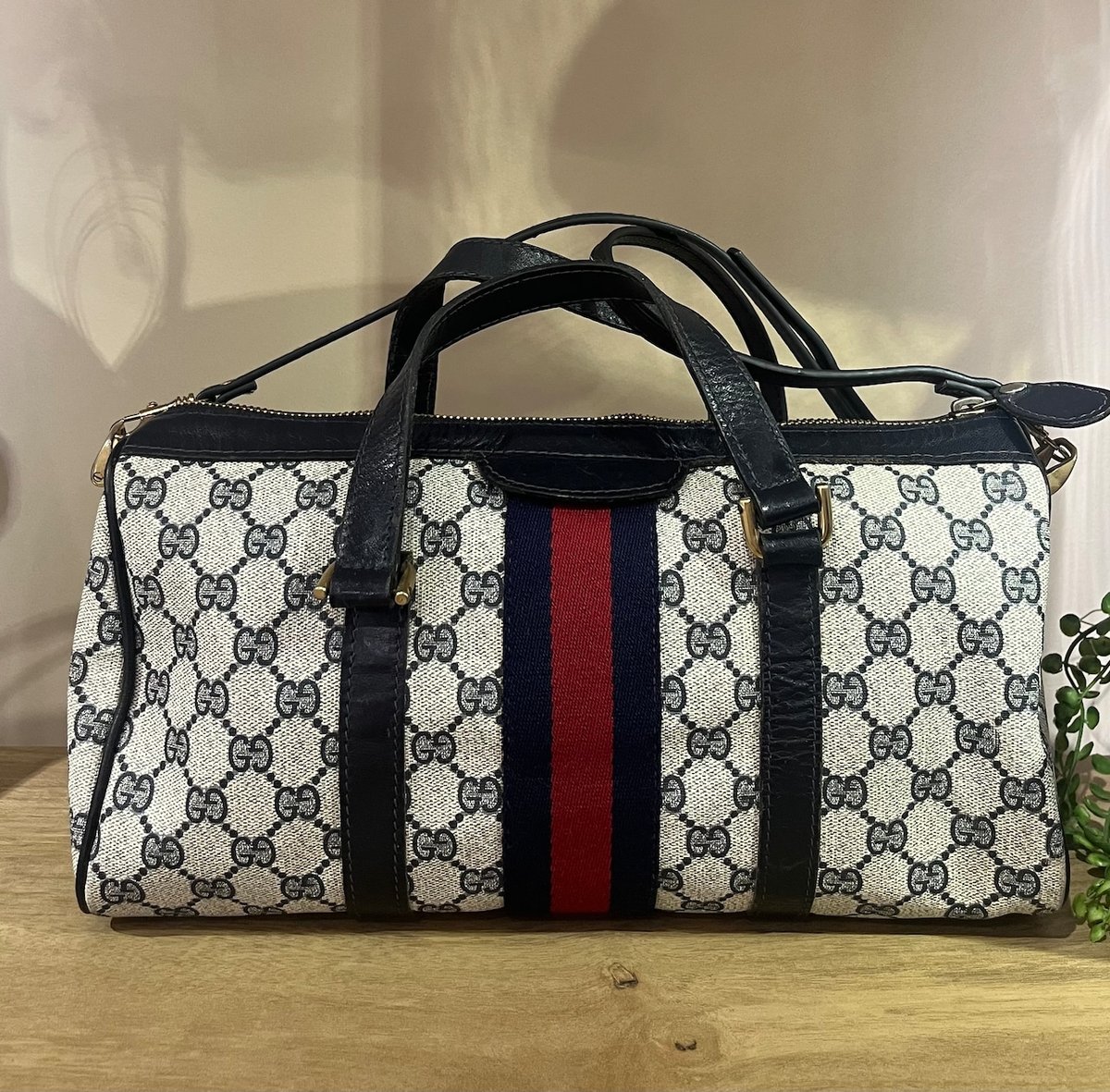 OLD GUCCI シェリーラインヴィンテージ シェリーライン 2WAYボストン