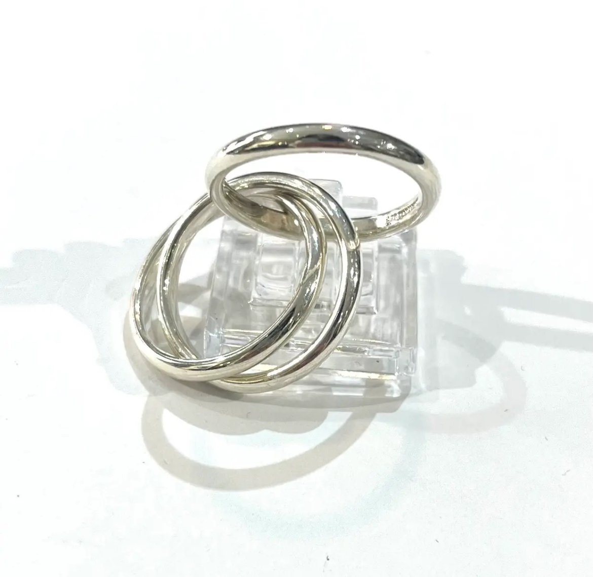TIFFANY&CO】 【13-14号 】2420 希少ティファニートリニティ3連リング