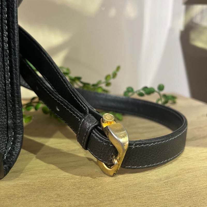 LOEWE ロエベ】ヴィンテージ 型押し本革レザー ショルダーバッグ