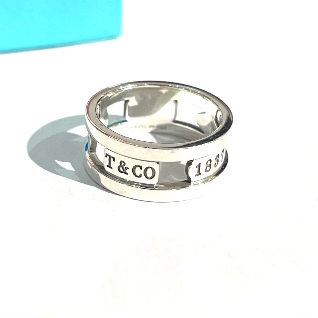 TIFFANY&CO.】1891 ティファニー1837カットアウトリング 19号／幅1cm／